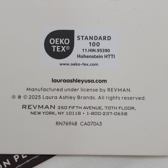 Laura Ashley Queen Sheet Set Cotton Percale Green Heart Embroider Cool Air Flow - Picture 9 of 10